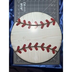 Open Roads - Baseball Wall Decor- Wooden -  13" x 13"